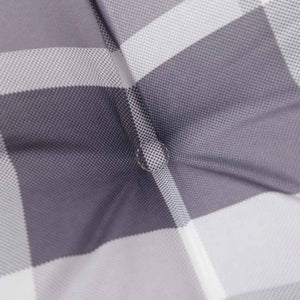 Gartenbank-Auflage Grau Karomuster 200x50x4 cm Oxford-Gewebe