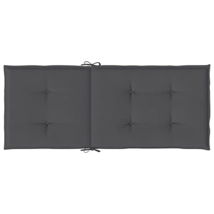 Gartenstuhlauflagen für Hochlehner 6 Stk. Anthrazit 120x50x3 cm