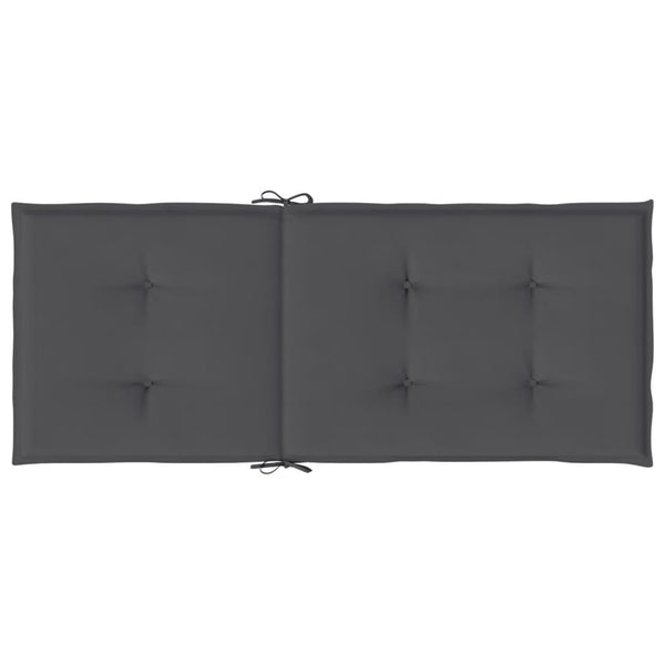 Gartenstuhlauflagen für Hochlehner 6 Stk. Anthrazit 120x50x3 cm