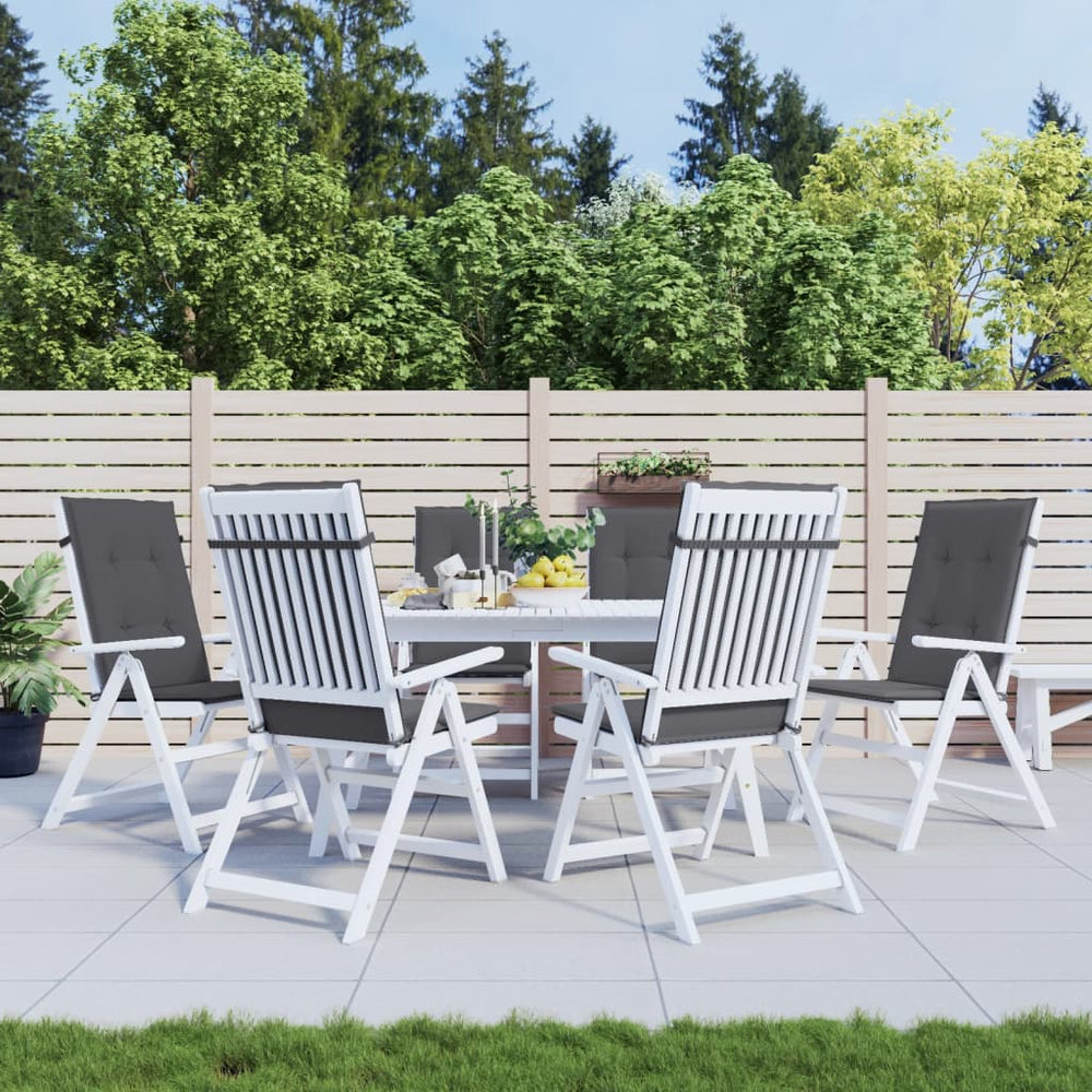 vidaXL High-Back Garden Chair Cushions 6 pcs. Anthracite 120x50x3 cm