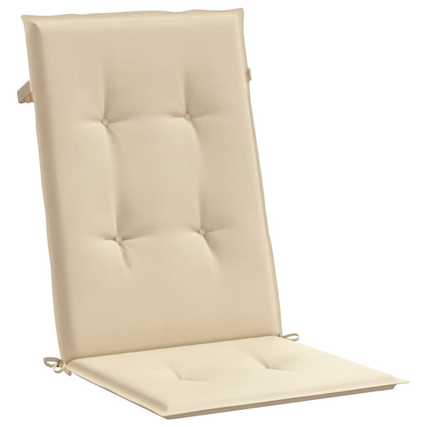 Gartenstuhlauflagen für Hochlehner 6Stk. Beige 120x50x3cm Stoff