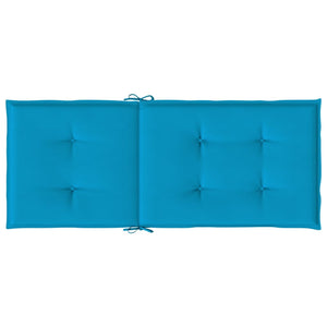 Gartenstuhlauflagen für Hochlehner 6 Stk. Blau 120x50x3cm Stoff