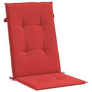 Gartenstuhlauflagen für Hochlehner 6 Stk. Rot 120x50x3 cm Stoff