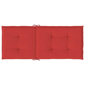 Gartenstuhlauflagen für Hochlehner 6 Stk. Rot 120x50x3 cm Stoff