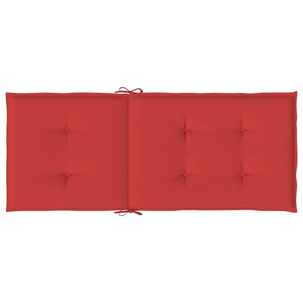 Gartenstuhlauflagen für Hochlehner 6 Stk. Rot 120x50x3 cm Stoff