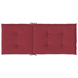 Gartenstuhlauflagen für Hochlehner 2 Stk. Weinrot 120x50x3 cm
