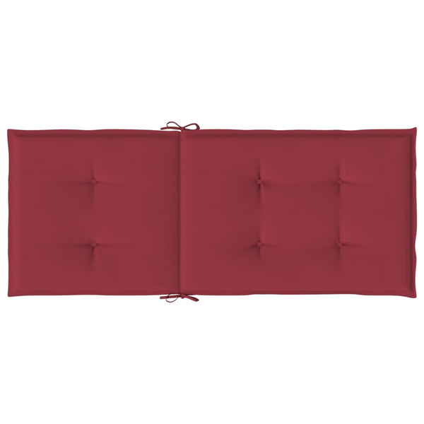Gartenstuhlauflagen für Hochlehner 2 Stk. Weinrot 120x50x3 cm