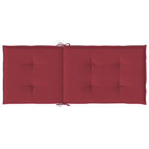 Gartenstuhlauflagen für Hochlehner 4 Stk. Weinrot 120x50x3 cm