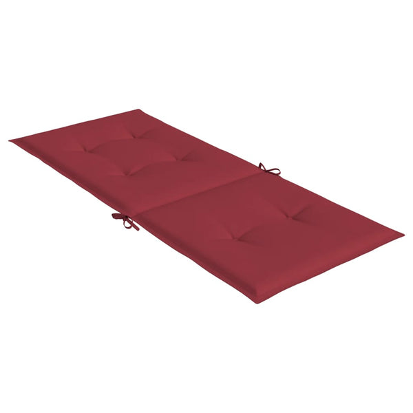 Gartenstuhlauflagen für Hochlehner 6 Stk. Weinrot 120x50x3 cm