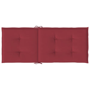 Gartenstuhlauflagen für Hochlehner 6 Stk. Weinrot 120x50x3 cm