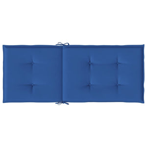 Gartenstuhlauflagen für Hochlehner 4 Stk. Königsblau 120x50x3cm