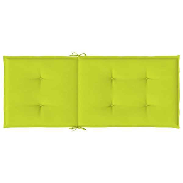 Gartenstuhlauflagen für Hochlehner 2 Stk. Knallgrün 120x50x3 cm