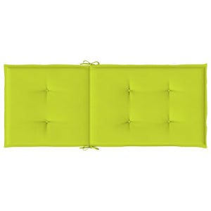 Gartenstuhlauflagen für Hochlehner 4 Stk. Knallgrün 120x50x3 cm