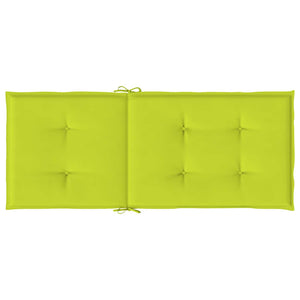 Gartenstuhlauflagen für Hochlehner 6 Stk. Knallgrün 120x50x3 cm