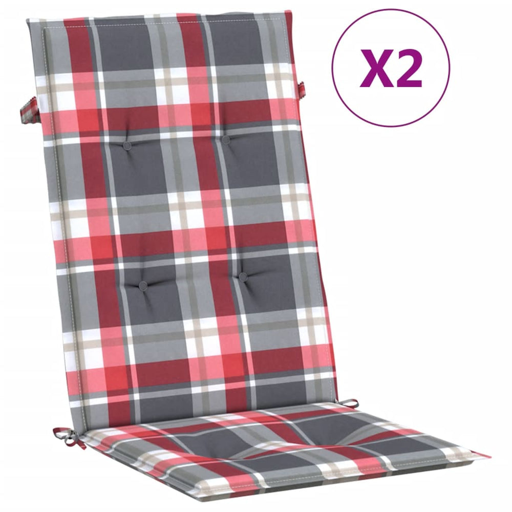 vidaXL High Back Garden Chair Cushions 2 pcs. 120x50x3 cm Fabric