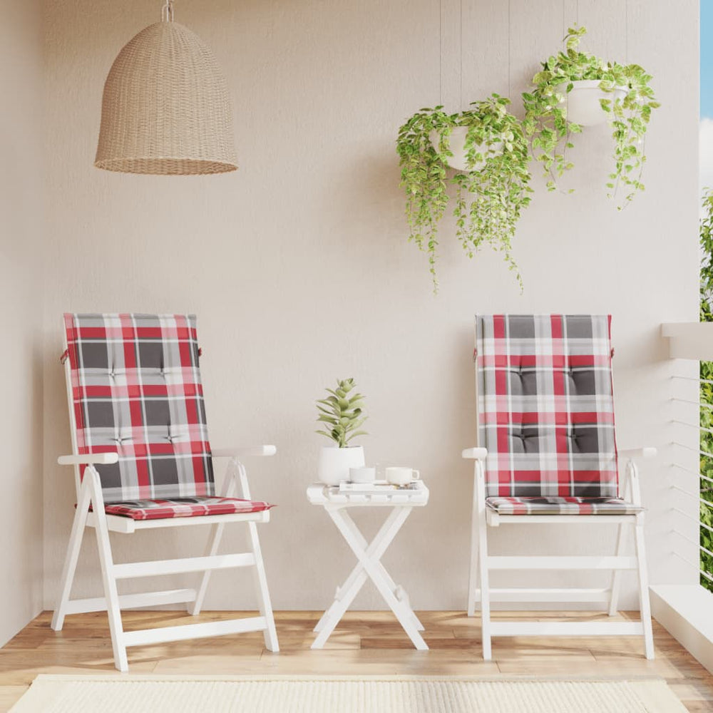 vidaXL High Back Garden Chair Cushions 2 pcs. 120x50x3 cm Fabric