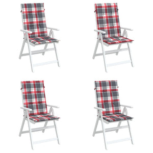 Gartenstuhlauflagen für Hochlehner 4 Stk. 120x50x3 cm Stoff