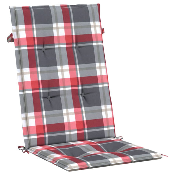 vidaXL Coussins de chaise de jardin pour dossiers hauts 6 pcs 120x50x3 cm Tissu
