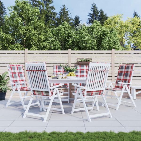 vidaXL Coussins de chaise de jardin pour dossiers hauts 6 pcs 120x50x3 cm Tissu
