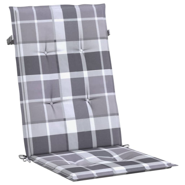 Gartenstuhlauflagen für Hochlehner 2 Stk. 120x50x3cm Stoff