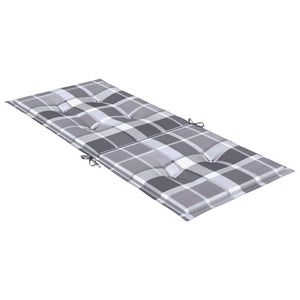 Gartenstuhlauflagen für Hochlehner 2 Stk. 120x50x3cm Stoff