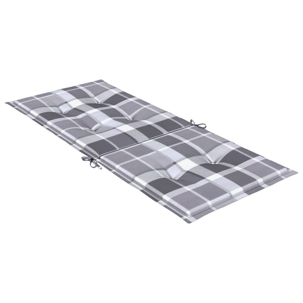 Gartenstuhlauflagen für Hochlehner 2 Stk. 120x50x3cm Stoff