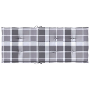 Gartenstuhlauflagen für Hochlehner 2 Stk. 120x50x3cm Stoff
