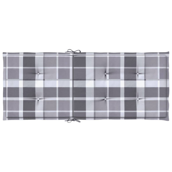 Gartenstuhlauflagen für Hochlehner 2 Stk. 120x50x3cm Stoff