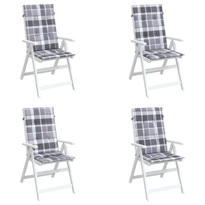 vidaXL High-Back Garden Chair Cushions 4 pcs. 120x50x3cm Fabric