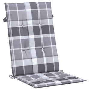 vidaXL High-Back Garden Chair Cushions 4 pcs. 120x50x3cm Fabric