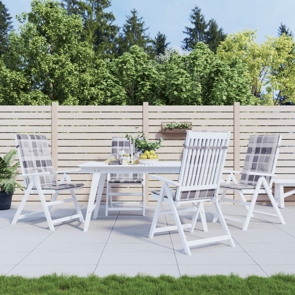 vidaXL High-Back Garden Chair Cushions 4 pcs. 120x50x3cm Fabric