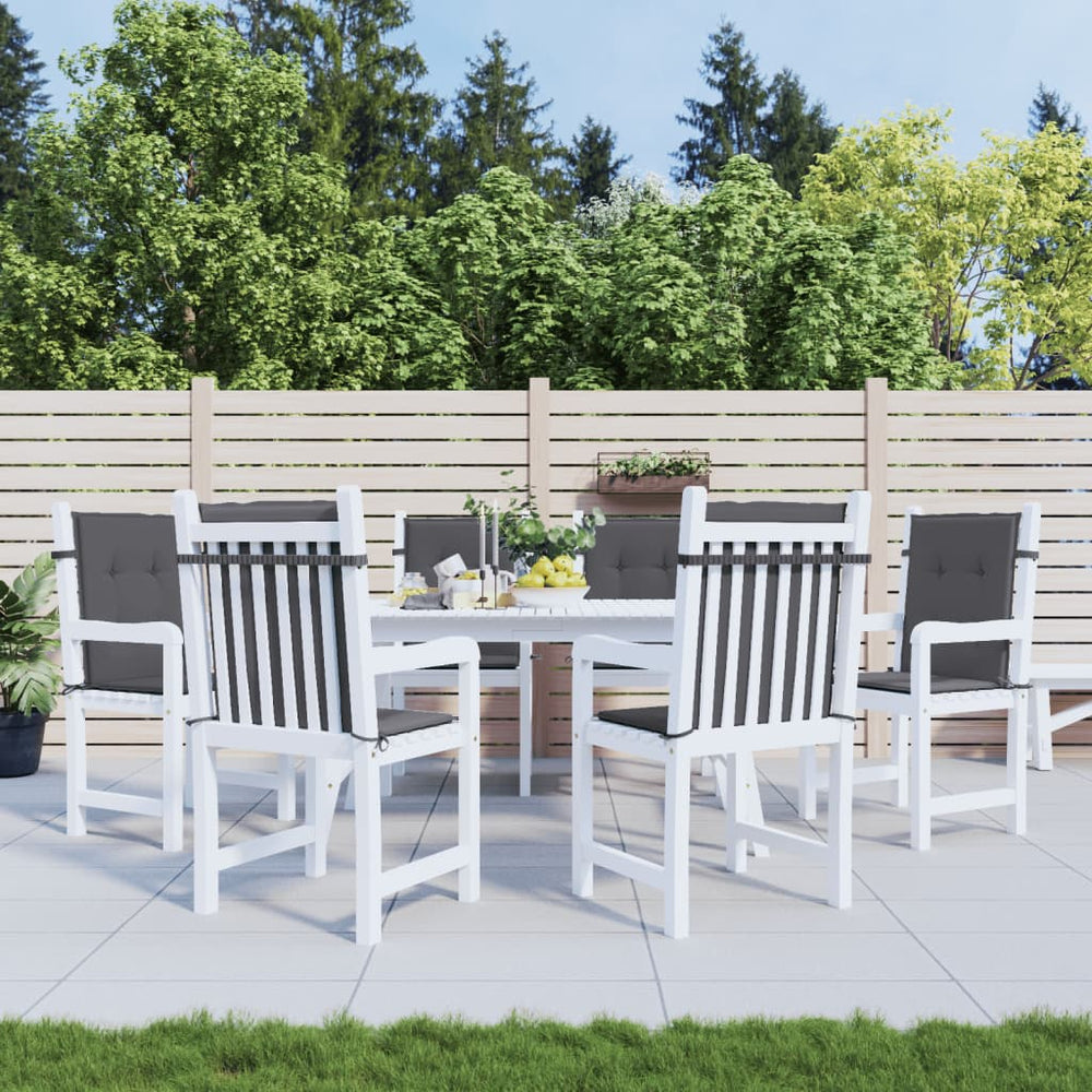 vidaXL Low-Back Garden Chair Cushions 6 pcs Anthracite