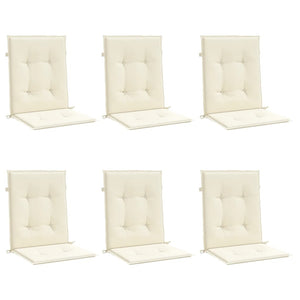 Gartenstuhlauflagen für Niedriglehner 6 Stk. Creme 100x50x3 cm