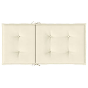 Gartenstuhlauflagen für Niedriglehner 6 Stk. Creme 100x50x3 cm