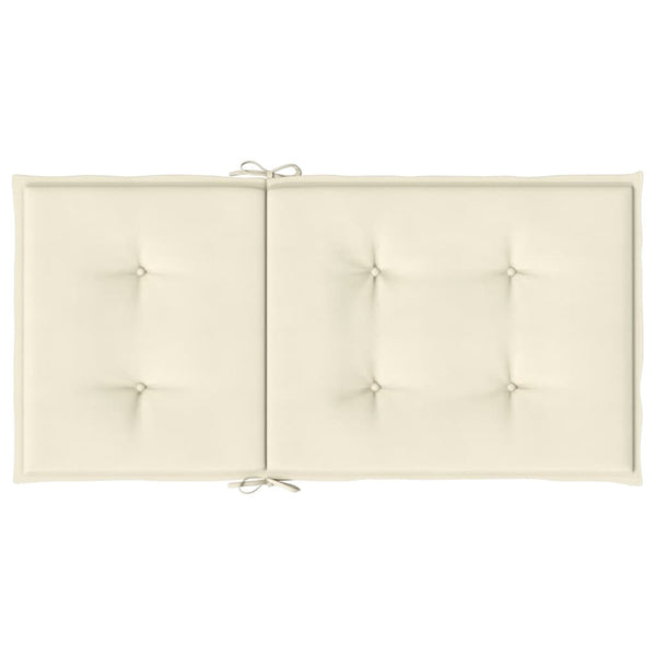 Gartenstuhlauflagen für Niedriglehner 6 Stk. Creme 100x50x3 cm