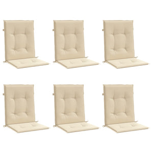 Gartenstuhlauflagen für Niedriglehner 6 Stk. Beige 100x50x3 cm