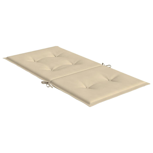 Gartenstuhlauflagen für Niedriglehner 6 Stk. Beige 100x50x3 cm