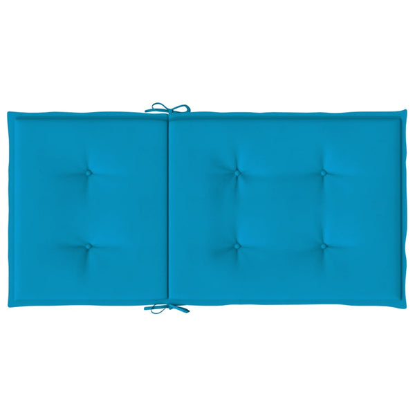 Gartenstuhlauflagen für Niedriglehner 6 Stk. Blau 100x50x3 cm