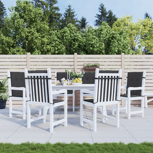 Gartenstuhlauflagen für Niedriglehner 6 Stk. Schwarz 100x50x3cm