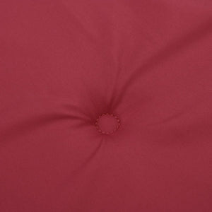 vidaXL Coussins de chaise de jardin pour dossier bas 2 pcs Rouge bordeaux 100x50x3cm
