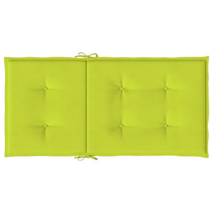 Gartenstuhlauflagen für Niedriglehner 2Stk Knallgrün 100x50x3cm