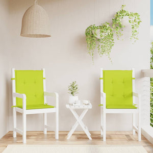 Gartenstuhlauflagen für Niedriglehner 2Stk Knallgrün 100x50x3cm