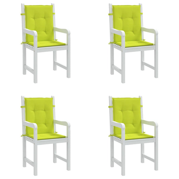 Gartenstuhlauflagen für Niedriglehner 4Stk Knallgrün 100x50x3cm