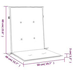 Gartenstuhlauflagen für Niedriglehner 4Stk Knallgrün 100x50x3cm