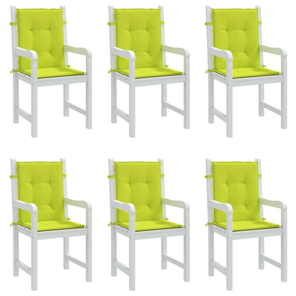 Gartenstuhlauflagen für Niedriglehner 6Stk Knallgrün 100x50x3cm