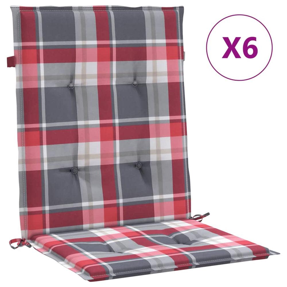 vidaXL Low-Back Garden Chair Cushions 6 pcs 100x50x3 cm