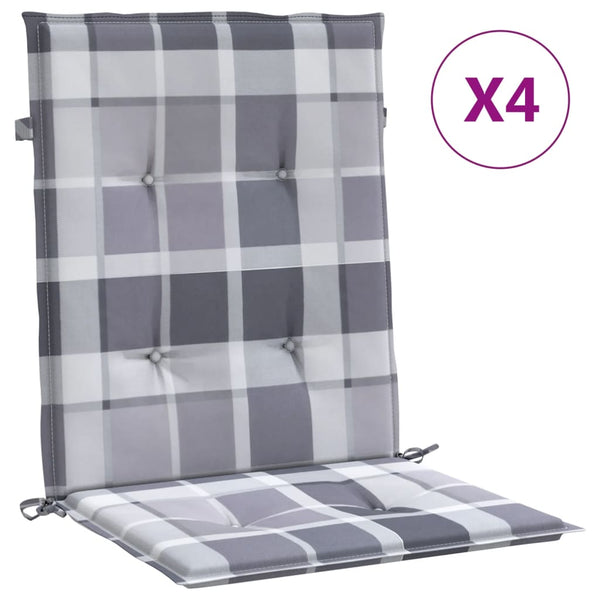 vidaXL Coussins de chaise de jardin pour dossier bas 4 pcs 100x50x3 cm