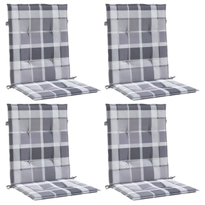 vidaXL Coussins de chaise de jardin pour dossier bas 4 pcs 100x50x3 cm