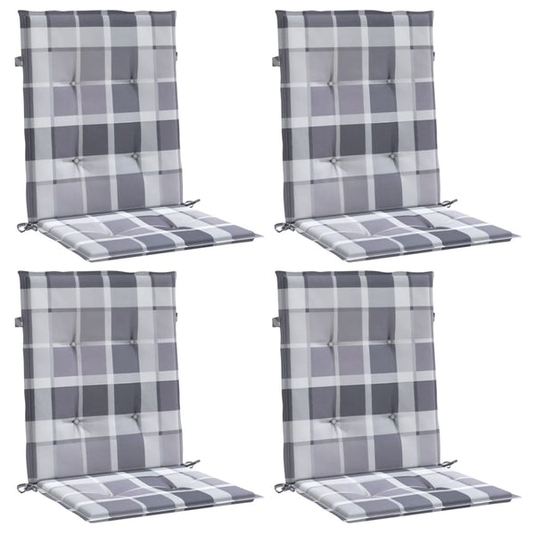 vidaXL Coussins de chaise de jardin pour dossier bas 4 pcs 100x50x3 cm