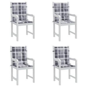 vidaXL Coussins de chaise de jardin pour dossier bas 4 pcs 100x50x3 cm